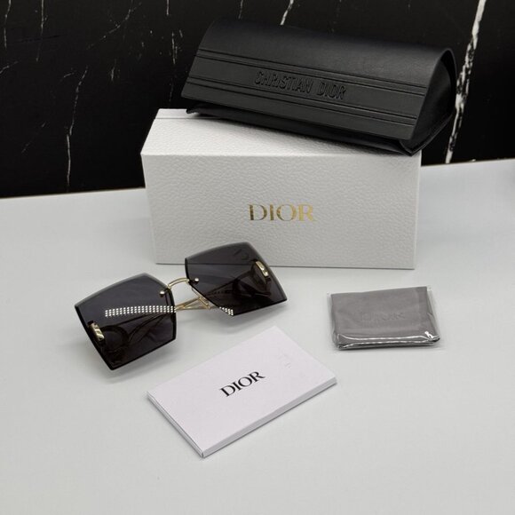 NEW 30MONTAIGNE S7U B0A0 DIOR GOLD GREY WOMEN DIOR SUNGLASSES - Picture 15 of 15